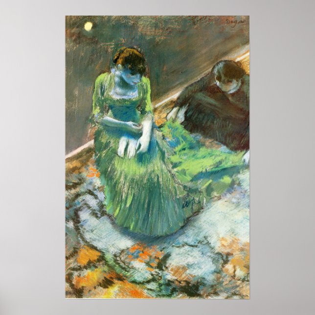 Degas - Före gardinsamtalet 1892 Poster (Framsidan)