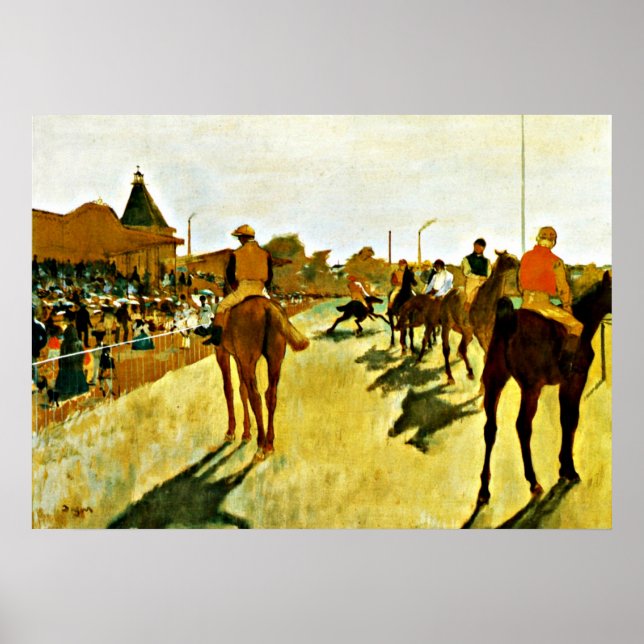 Degas: Hästar före stadierna Poster (Framsidan)