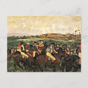 Degas - Herrjockey före starten Vykort