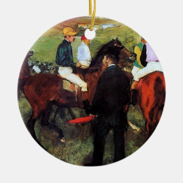 Degas - Hundhästar jul - prydnadsföremål Julgransprydnad Keramik (Framsidan)