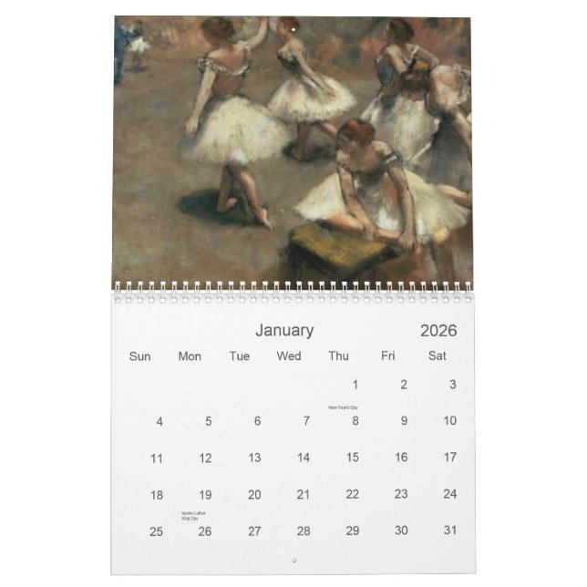Degas kalendern kalender (Jan 2026)