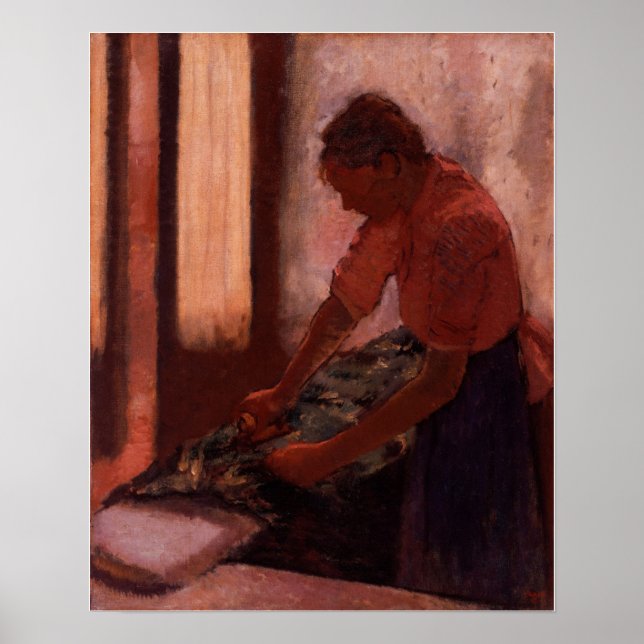 Degas - Kvinna som stryker Poster (Framsidan)
