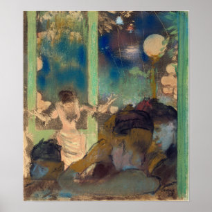 Degas - Mademoiselle Becat, Café Des Ambassadeurs Poster
