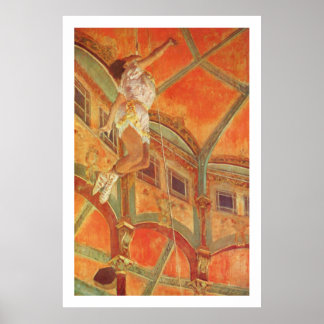 Degas: Miss Lala vid Cirque Fernando Poster