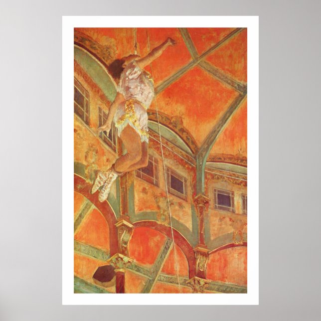 Degas: Miss Lala vid Cirque Fernando Poster (Framsidan)