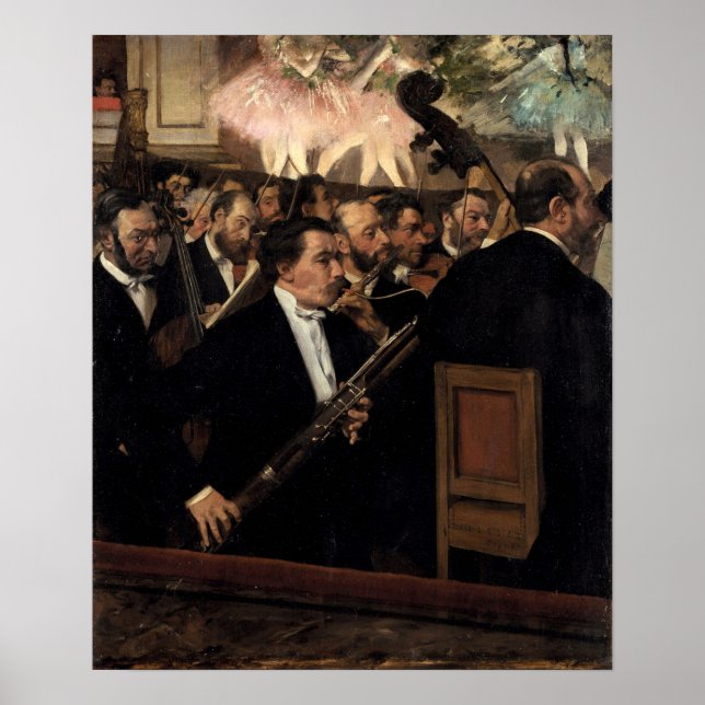 Degas - Orkestern vid opera Poster (Framsidan)