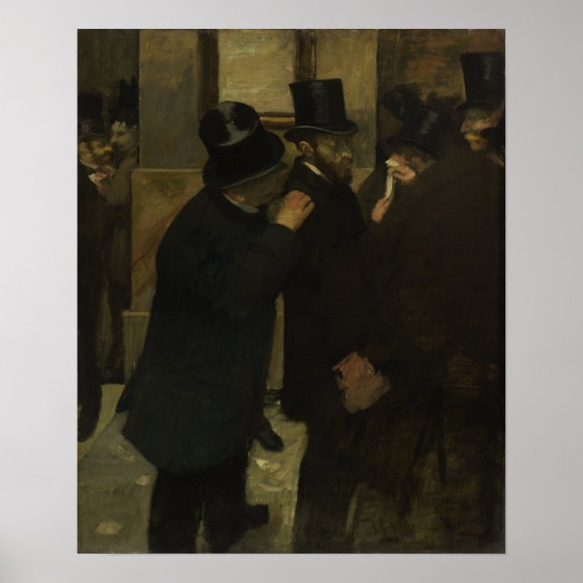 Degas - Porträtt vid Lagrar-börsen Poster (Framsidan)