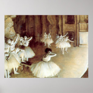 Degas-repetition på scenen poster