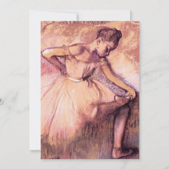 Degas rosa Ballerinainbjudningar Inbjudningar (Framsida)