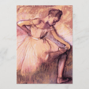 Degas rosa Ballerinainbjudningar Inbjudningar