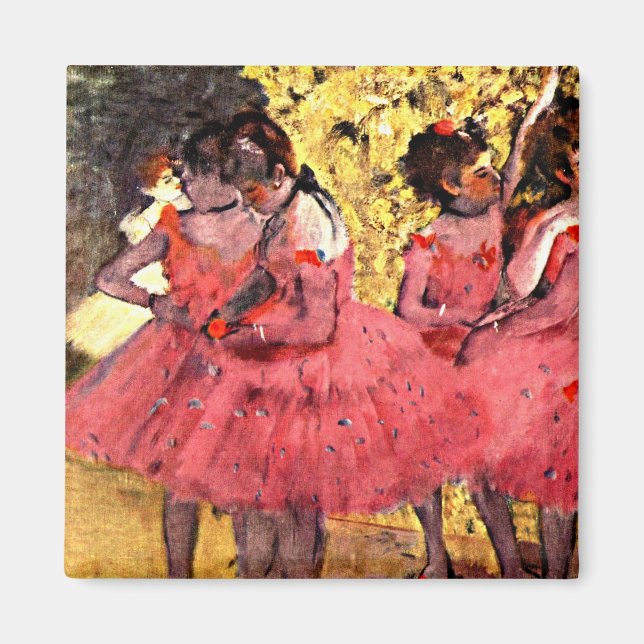 Degas - Rosa Dancers Magnet (Framsidan)