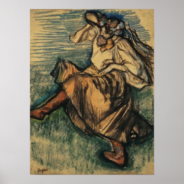 Degas - rysk dansare poster (Framsidan)