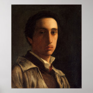 Degas - Self-Porträtt 1856 Poster
