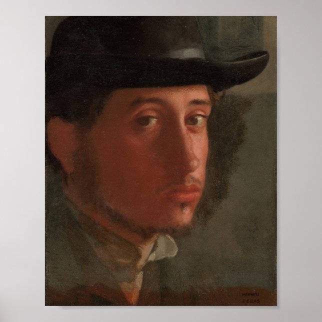 Degas - Self-Porträtt (1857) Poster (Framsidan)