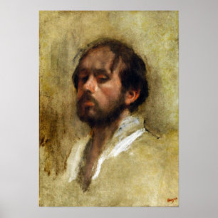 Degas - Self-Porträtt Poster