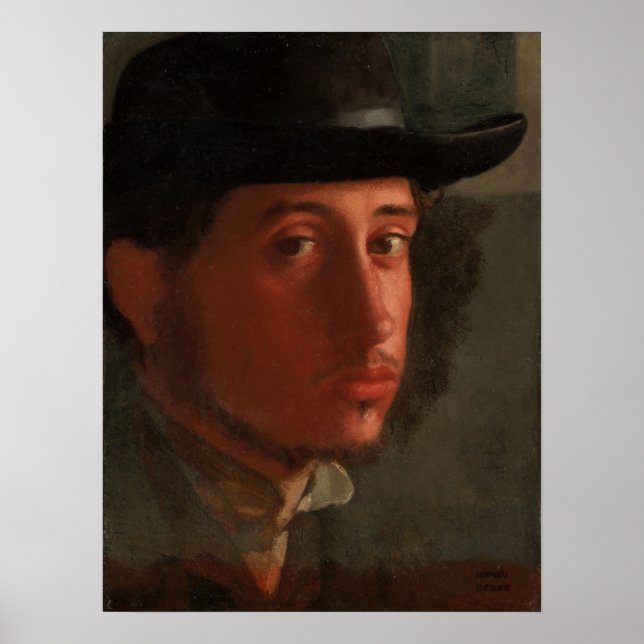 Degas - Självporträtt Poster (Framsidan)