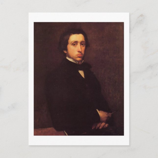 Degas självporträtt vykort (Framsida)