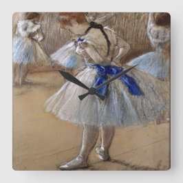 Degas Study of a Dancer Fyrkantig Klocka