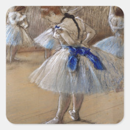 Degas Study of a Dancer Fyrkantigt Klistermärke