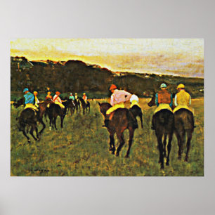 Degas - Tävling vid Longchamp Poster