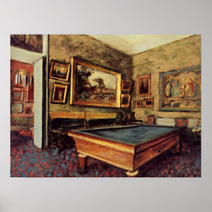 Degas - The Billiard Room, populär målning, Poster