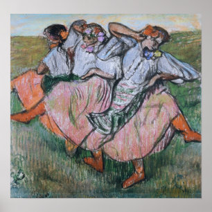 Degas - tre ryska dansare poster
