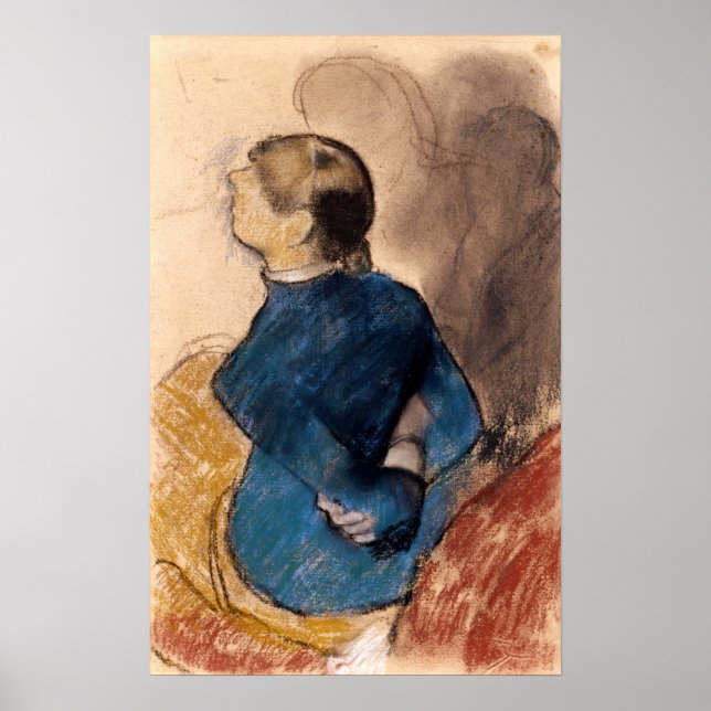 Degas - unga kvinnor i blått poster (Framsidan)