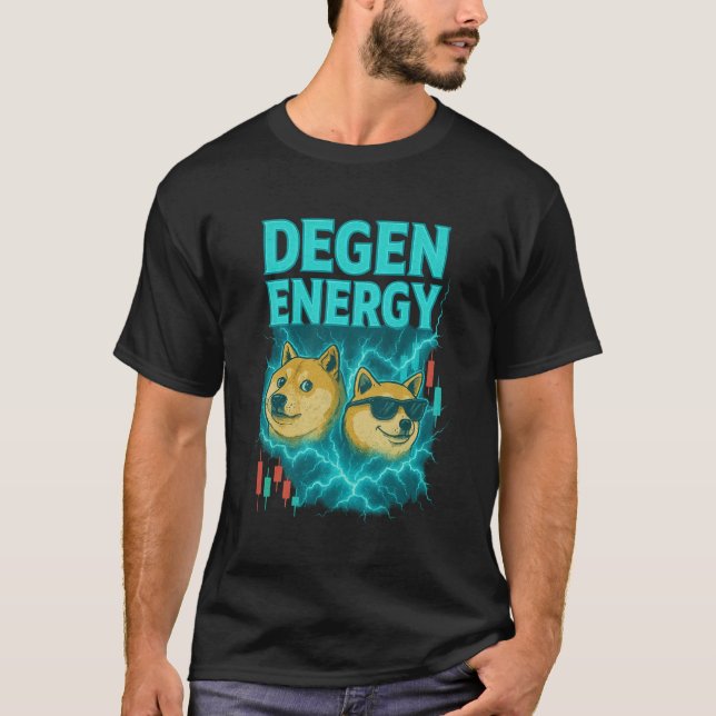 Degen Energy Cyberpunk Crypto Shirt T (Framsida)