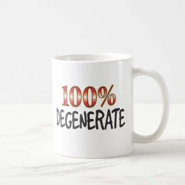 Degenererad individ 100 procent kaffemugg (Höger)