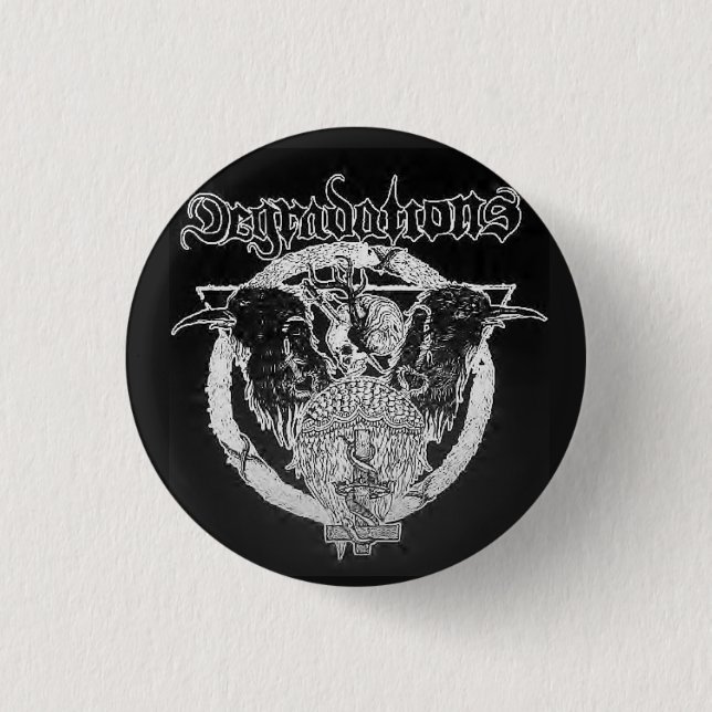 Degradering-Lilla fågelskrämmor knäppas Knapp (Framsida)