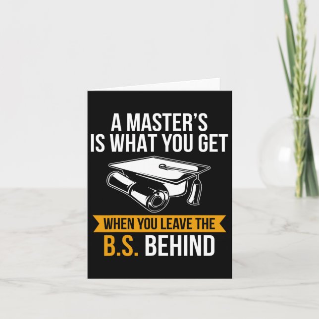 Degree Mba Masters Degree Studenten Kort (Framsida)