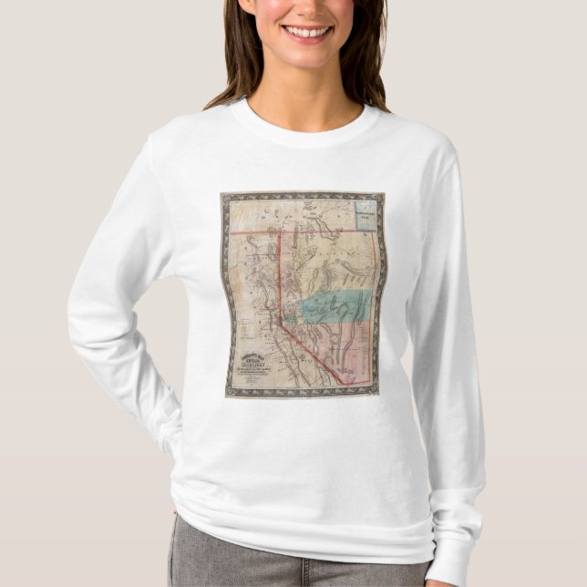 DeGroots karta av det Nevada territoriet Tee (Framsida)