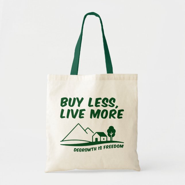 Degrowth Is Freedom: Buy Less, Live More Tygkasse (Framsidan)