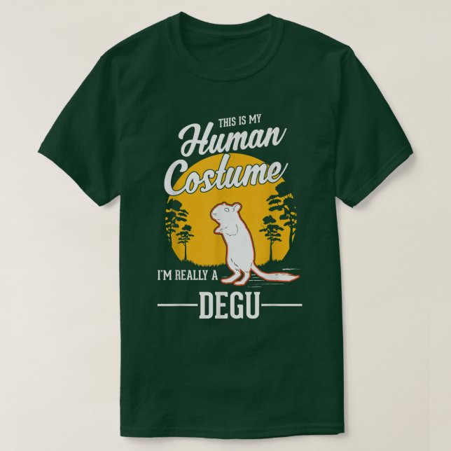 Degu Human Costume Halloween Degu 1700 T Shirt (Design framsida)