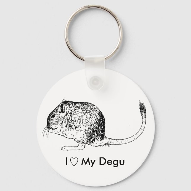 Degu Kärlek Keychain Nyckelring (Framsida)