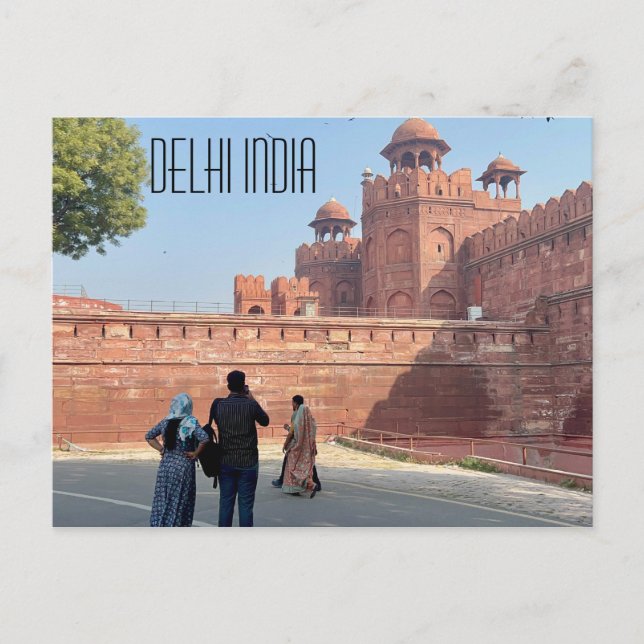 Dehli Indien vykort (Framsida)