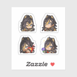 Dehya Genshin Impact 4-pack Stickerark Klistermärken