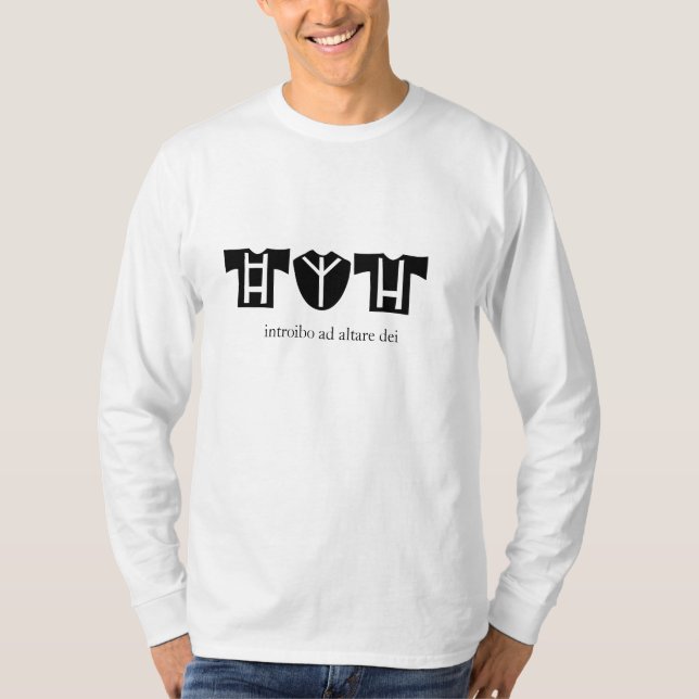 Dei för Introibo annonsaltare Tee Shirt (Framsida)