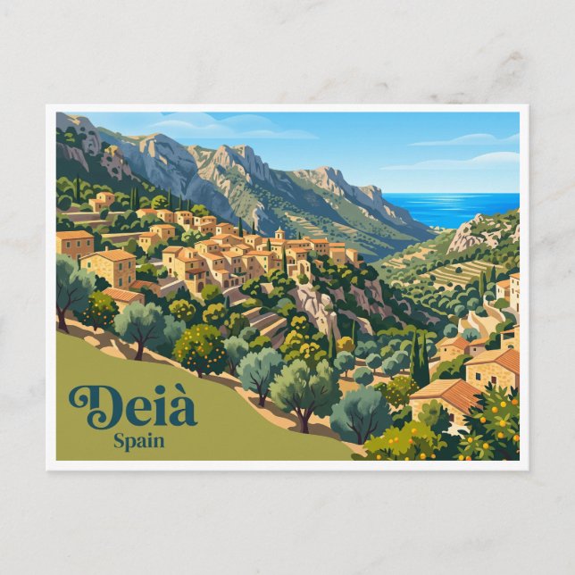 Deià Spanien Vykort (Framsida)