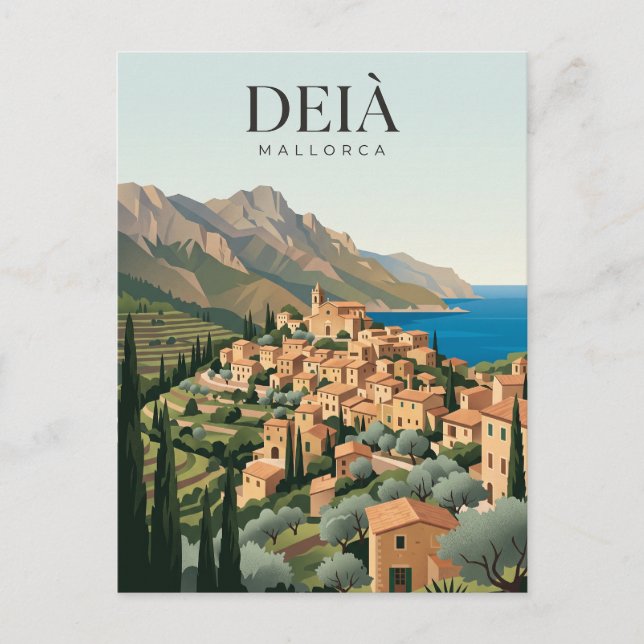 Deià Spanien Vykort (Framsida)