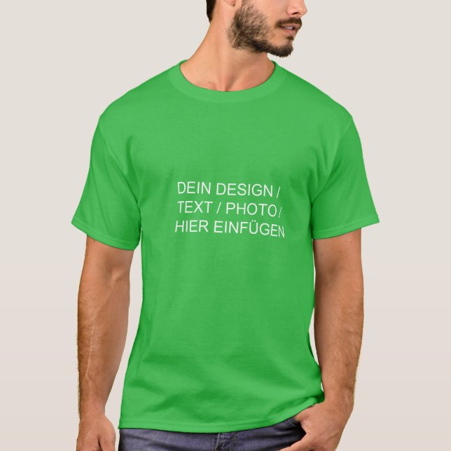 DEIN DESIGN / FOTO / TEXT / LOGO Herren grün T Shirt (Framsida)