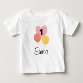 DEIN DESIGN/Name Erster Geburtstag Luftballon Girl T Shirt