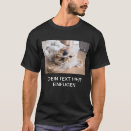 DEIN DESIGN/TEXT/FOTO Herren Hund schwarz T Shirt