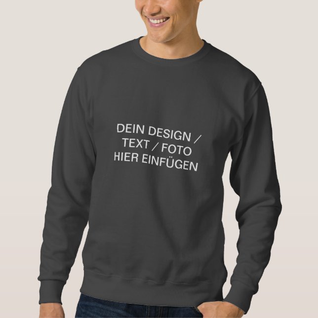 DEIN DESIGN / TEXT/FOTO Herren Sweatshirt Pullover (Framsida)