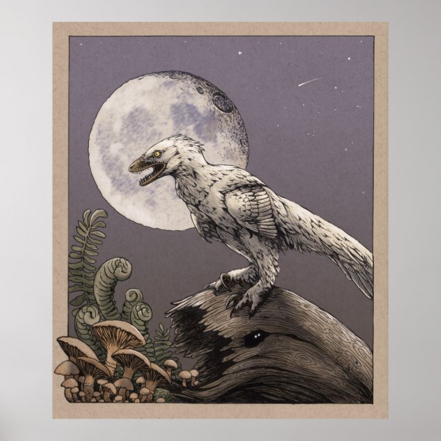 Deinonychus and the Moon Poster (Framsidan)