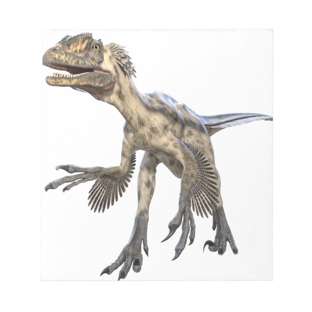 Deinonychus dinosauaur-laddning anteckningsblock (Framsida)