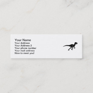 Deinonychus dinosaur mini visitkort