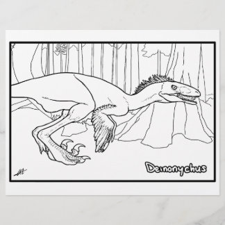 Deinonychus - Färgsida.