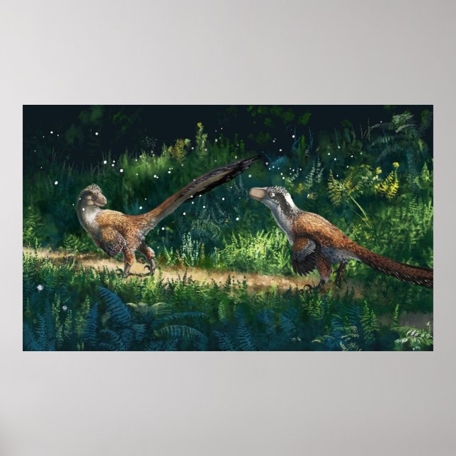 Deinonychus Pair Poster (Framsidan)