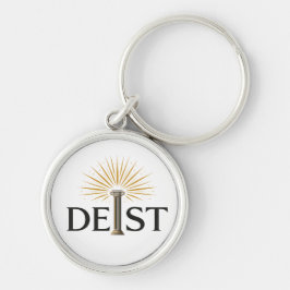 Deism - Deism upplysningsfilosofi Rund Silverfärgad Nyckelring